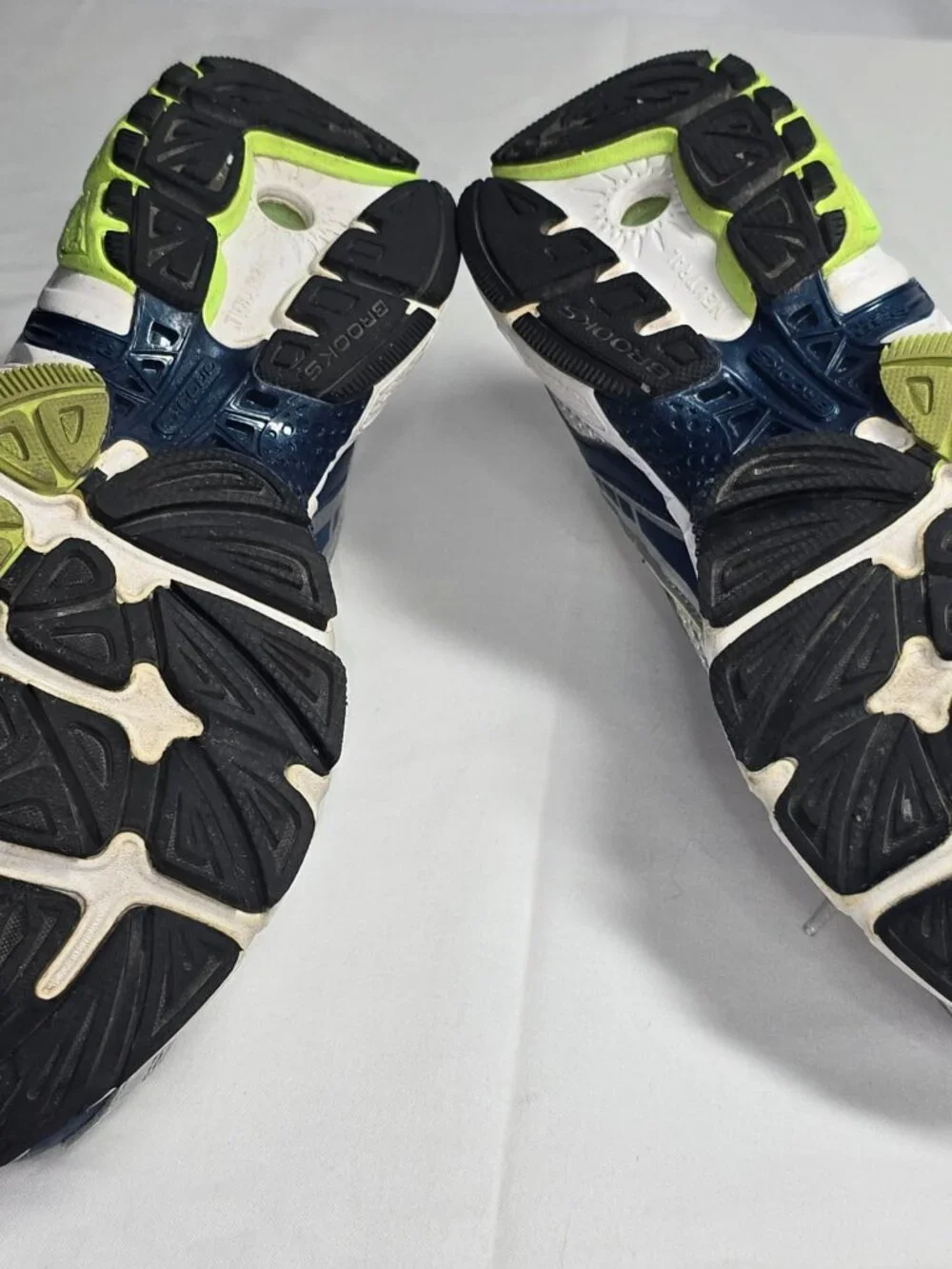 Brooks Ghost 3 Running Shoes Women’s 11 Wide White Navy Lime Y2K Sneakers